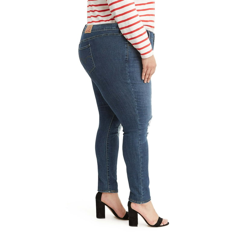 Levis Women s Plus Size 711 Stretch Mid Rise Skinny Jeans Walmart