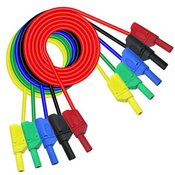 MERRYHAPY 4mm Banana Plug Test , Color-Coded, , Compatible with Multimeter for Lab and Electrical Testing