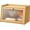 Natural, variant on Large Farmhouse Bread Box with Window - Natural Wood Bread Storage Container for Kitchen Countertop
