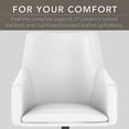 thumbnail image 6 of London Mid Back Leather Box Style Office Chair in White - Bonded Leather, 6 of 7