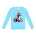 thumbnail image 5 of Pyjamas d'Été pour Garçons Ensemble de Pyjama Imprimé Dinosaure Col Rond Manches Longues Pantalon 2 Pcs Printemps Automne Pjs Enfants Bleu Clair 5 Ans-6 Ans, 5 of 5