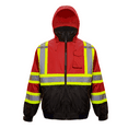 thumbnail image 4 of JORESTECH Hi-Vis Safety Bomber Jacket, Two-Toned, ANSI Class 3 (Red, XL), 4 of 6