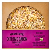 Marketside Extreme Bacon Pizza, Thin Crust, Tomato Sauce, Medium, 16 oz (Fresh)