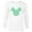 White, variant on Disney Mickey Mouse Head Four-Leaf Clovers St Patrick’s Day - Long Sleeve T-Shirt for Men - Customized-White