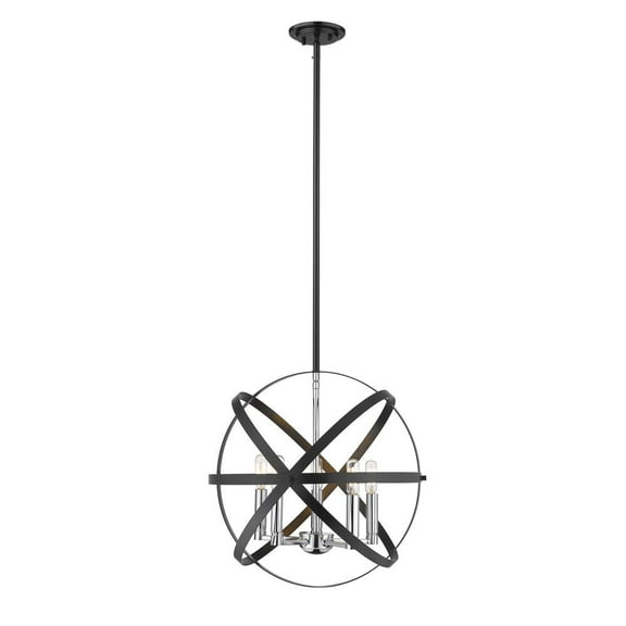 Z-Lite 466-1S-MB-BN Kraken Industrial 1 Light Wall Sconce - Matte Black, Brushed Nickel & Clear
