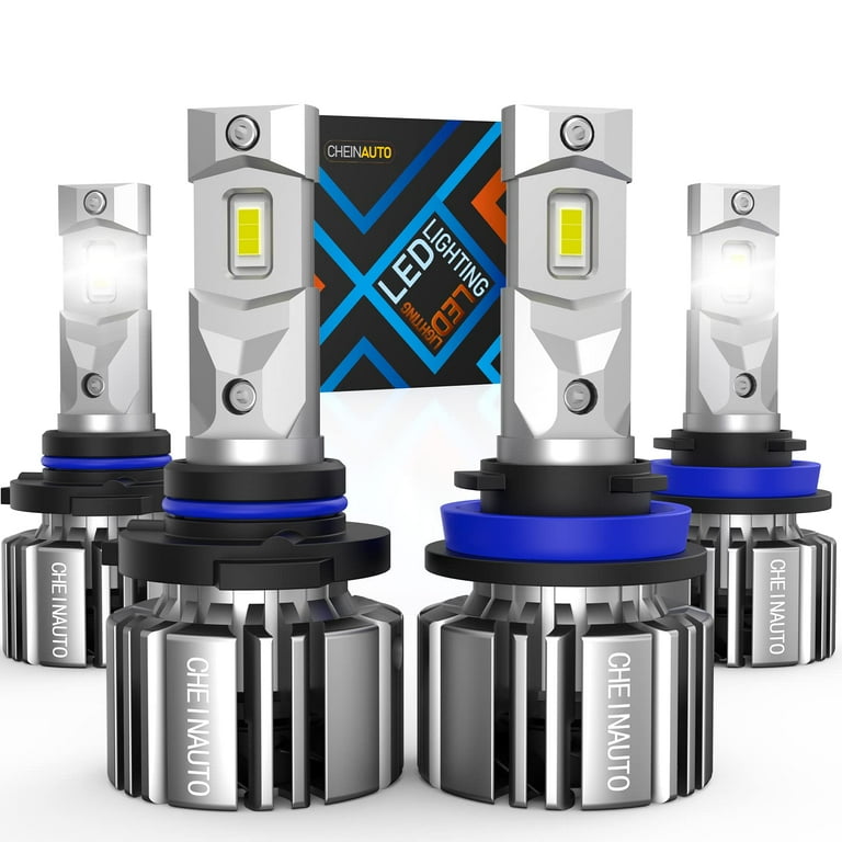 9005 H11 LED Headlights Bulbs 6500K High Low Beam Kit Combo Super White Bright 9005 H11 LED Headlights Bulbs 6500K High Low Beam Kit Combo Super White Bright