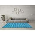 thumbnail image 3 of Ahgly Company Indoor Rectangle Abstract Light Blue Modern Area Rugs, 5' x 7', 3 of 4