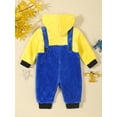 thumbnail image 3 of Suealasg Kids Toddler Boy Girl Fleece Romper Hooded Full Length Jumpsuit Bodysuit Snowsuit Outfits Fall Winter Outwear Clothes, 3 of 8