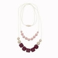 thumbnail image 2 of Nuby Teething Trends Teething Necklace, Pink/Red Double Strand Silicone Jewelry, 2 of 8