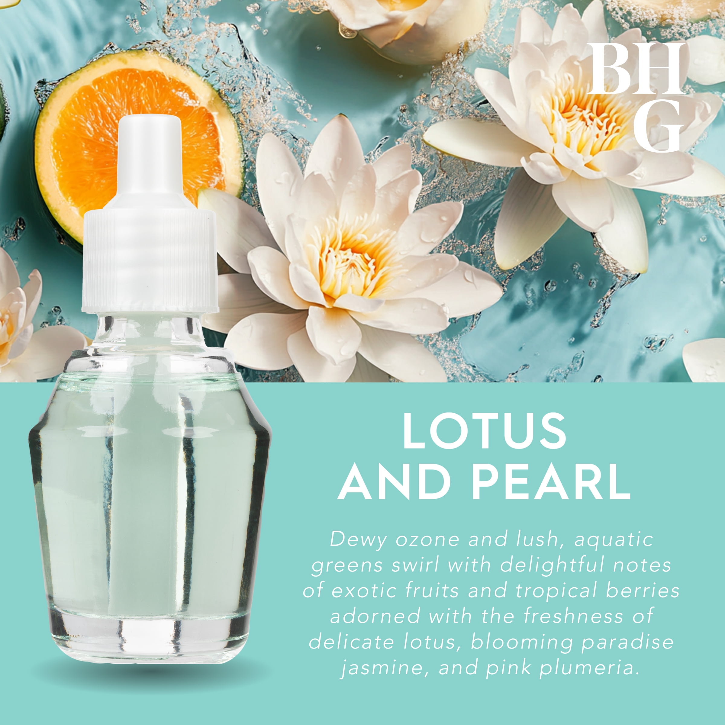 (2 pack) Better Homes & Gardens Aroma Accents Fragrance Oil, Lotus & Pearl