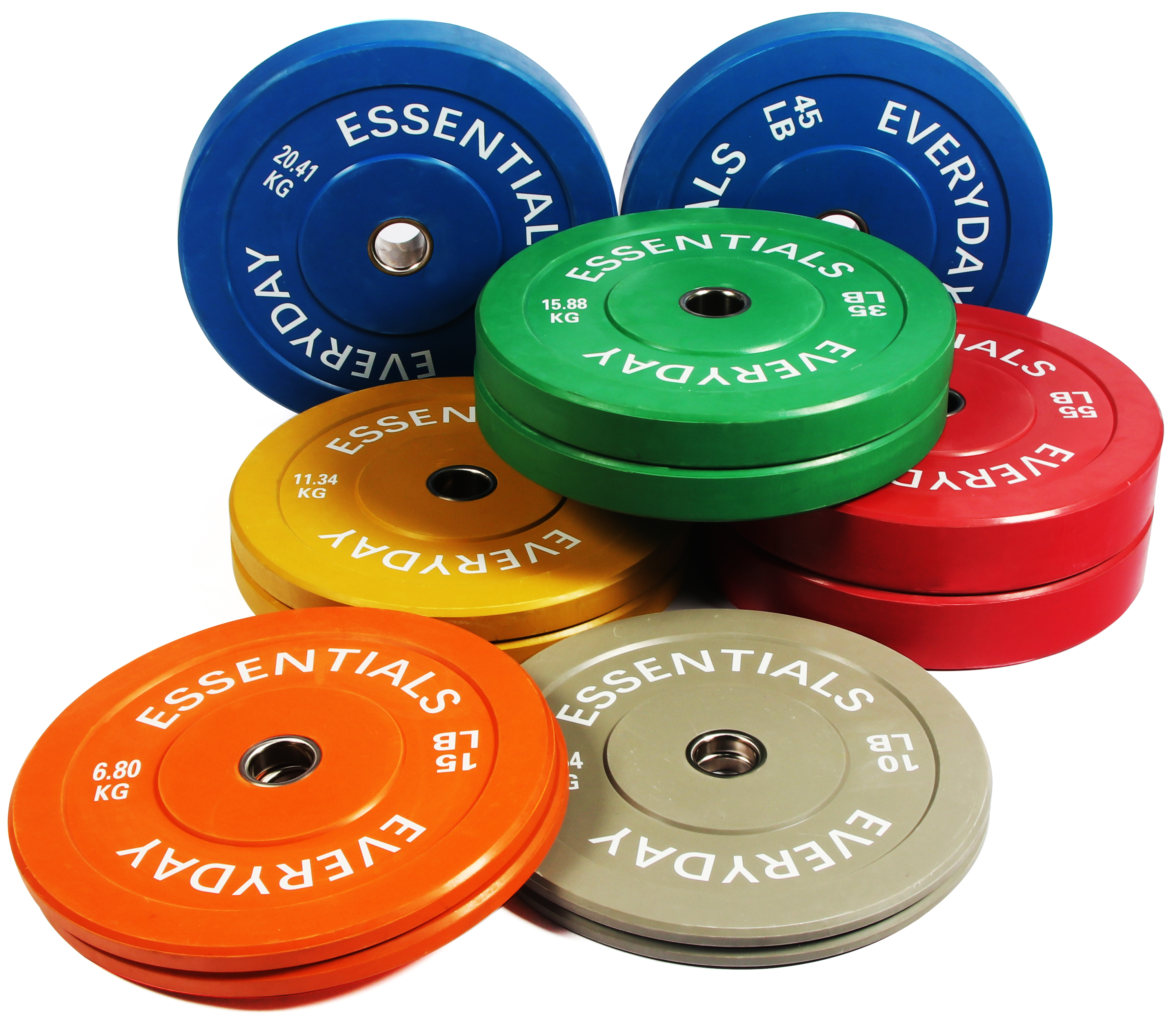 BalanceFrom Olympic Bumper Plate Weight Plate with Steel Hub, Color Coded, 45 lbs Single - image 3 of 4