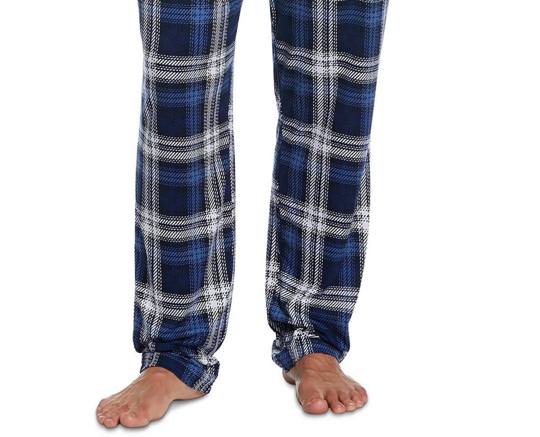 Perry Ellis Portfolio Mens Fleece Window Pane Sleep Pant - Walmart.com