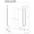 thumbnail image 5 of Kingston Brass KS7035DPL Paris Freestanding Tub Faucet with Hand Shower, Oil Rubbed Bronze, 5 of 8