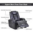 thumbnail image 6 of Power Electric Recliner Chair with USB Charge Port and Cup Holder - Recliner Sofa Overstuffed Electric PU Recliner Chair Home Theater Seating Bedroom & Living Room Chair, 6 of 7