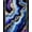 Blue, Pattern 5, variant on ODIKA 4'x6' Machine Washable Non-Slip Area Rug, Monogrammed Flourish Elegant Initial Letter Design High Traffic Rug, Blue, 179191