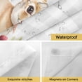 thumbnail image 4 of Easter Rabbit No Hooks Shower Curtain with Snap-in Liner Watercolor Spring Pink Red Gradient Floral Grey Plaid Shower Curtains for Bathroom, Waterproof, Easy Install, Washable 36"x78", 4 of 9