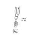 thumbnail image 2 of Pendientes de hoja sin agujeros Pendientes de aleación de oro / plata Joyería adecuada para mujeres Wmkox8yi  sjalhkljlk4233, 2 of 2