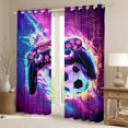 thumbnail image 2 of Castle Fairy Gradient Gamer Black Out Curtains,Soccer Curtains Pack of 2 (42x63 Each), 2 of 6