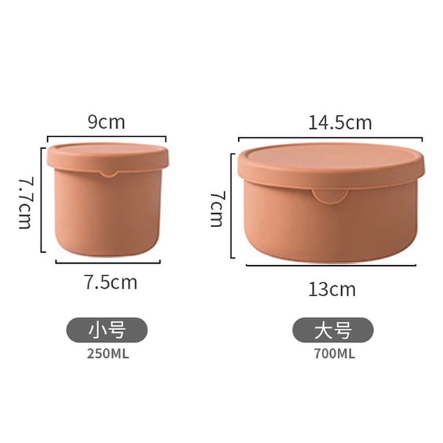 Silicone Food Storage Container with Lids Reusable Airtight Lunch Bento Boxes for Adults Kids Freezer Camping Snack Container Caramel 250ml