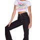 thumbnail image 3 of SAYOO Blusas de cuello redondo para mujer, camisetas de manga corta con estampado floral y letras ajustadas SAYOO  Casual, 3 of 9