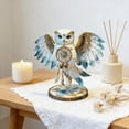 thumbnail image 4 of Owl Statue for Home Decor Accents - Boho Decor for Rooms, Bookshelf, Office Table and Living Rooms, Vintage Cute Figurines for Bird Lovers Owl Gifts, 4 of 6