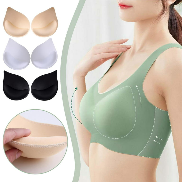 3 Pairs Bra Pad Inserts Push Up Inserts Bra Cups Replacement Breathable  Sponge Bra Pads for Women Sport Bra Swimsuit T7H7 