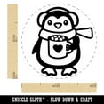 thumbnail image 2 of Winter Penguin with Hot Chocolate Heart Mug Rubber Stamp for Scrapbooking Crafting Stamping - Mini 1/2 Inch, 2 of 7