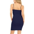 thumbnail image 4 of Women's Seamless Slim Cami Dress with Stretchy Spaghetti Straps and Solid Basic Design, 4 of 5