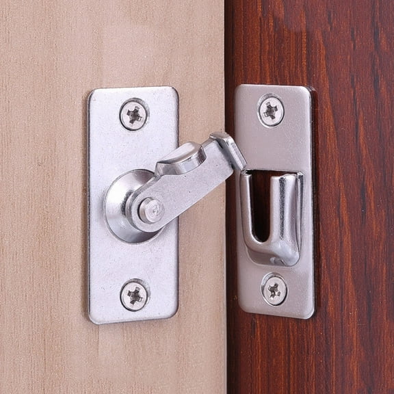 WHAMVOX 1PC Stainless Steel Hasp Latch Lock Sliding Door Window Cabinet Lock Security Door Buckle Fitting for Home Hotel (Without Washer)