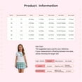 thumbnail image 5 of Miutii Kids Girls Skirt Set Japanese Sailor School Uniform Outfit Short Sleeve T-Shirt with Plaid Pleated Mini Skirts Green 7-8, 5 of 5