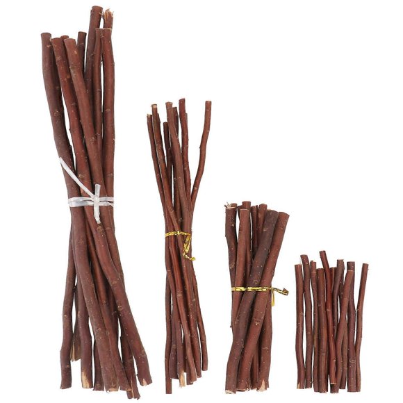 Natural Wooden Twigs for Crafts, DIY Decor, Photo Props, and Sign Making – Brown, Mixed Sizes, 40pcs Safe Rustic Branches for Home Decoration and
