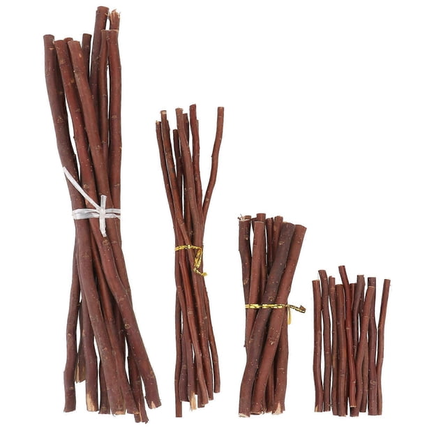 Natural Wooden Twigs for Crafts, DIY Decor, Photo Props, and Sign Making – Brown, Mixed Sizes, 40pcs Safe Rustic Branches for Home Decoration and