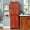 Cherry, variant on Freestanding Storage Cabinet 72.4 Inches Tall with 8 Doors and 4 Shelves Suitable for Home Office and Dining Needs