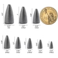 thumbnail image 6 of Dr.Fish 50 Pack Bullet Fishing Sinker Weight Worm Weights Lead Sinker for Bass Fishing, Texas Rigs, 6 of 6