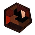 thumbnail image 3 of Rompecabezas de bloques de madera, bloques de patrones de formas, rompecabezas, juego de lógica para niños 11 bloques, 3 of 9