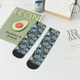 thumbnail image 7 of Pofeuu Blue Excavator Print 30cm Socks, Adult Running Hiking Socks for Youth and Adult, 7 of 7