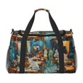 thumbnail image 1 of Disketp Whimsical Cats Night Cafe Bolsa de Viaje Tipo Duffle, Bolso de Mano para Fin de Semana para Mujer, Bolsa de Gimnasio Ligera para Hombre, Esencial para Viajes, 1 of 7