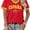 Red, variant on 2026 Soccer Cup Mexico Jersey for Women - Y2K V-Neck Football Shirt Graphic Top - Short Sleeve for Summer Sports