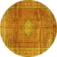 thumbnail image 1 of Ahgly Company Indoor Round Persian Yellow Traditional Area Rugs, 4' Round, 1 of 4