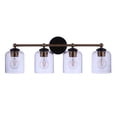thumbnail image 3 of Coppa 4 - Light Flat Black And Satin Brass Brass Traditional Incandescent Glass And Steel Wall Sconce, 3 of 7