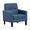 Blue, variant on Modern Upholstered Accent Chair, Mid Century Cozy Fabric Armchair with Button Tufted Back and Wood Legs, Comfy Reading Chair for Bedroom, Living Room, Office, or Cafe (Green)