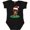 AB-Black, variant on Christmas Dachshund Dog Santa Boys or Girls Baby Bodysuit