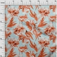 thumbnail image 3 of oneOone Cotton Poplin Twill Orange Fabric Florals Craft Projects Decor Fabric Printed By The Yard 56 Inch Wide, 3 of 6