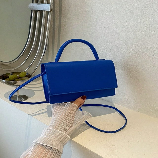 DEELLEEO Sac Carré à Rabat Minimaliste Mini Léger pour Tenue d'Affaires Décontractée pour Adolescentes Femmes Étudiantes Collégiales Recrues et Travailleuses à Col Blanc Parfait pour le Bureau le Collège le Travail les Déplacements d'Affaires