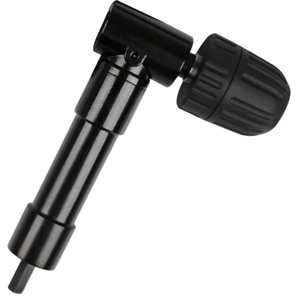 90° Self-Tightening Right Angle Chuck, Quick Release Elbow Drill Chuck Screwdriver Bit Angle Attachment Chuck Drill Bit Adapter Right Angle Attachment for Drill