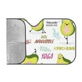 thumbnail image 2 of Kdxio Happy Avocado Print Windshield Sun Shade, Foldable Sun Blocker for Car,Truck,SUV Automotive Interior Sun Protection,Reflective Shade for Front Windshield(Small), 2 of 7