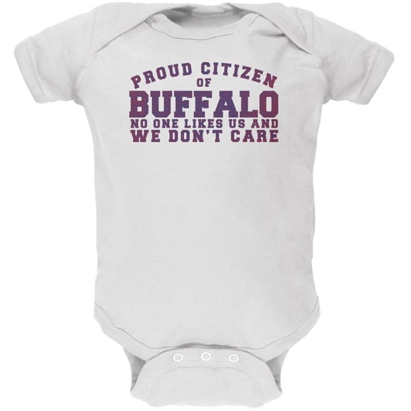 Proud No One Likes Buffalo White Soft Baby One Piece - 0-3 months