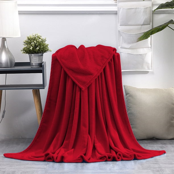 Manta de Franela de Terciopelo de Color Liso de 59 X 39 Pulgadas, Suave Manta de Poliéster para Sofá, Cama o Manta, Acogedora y Cálida, Fácil de Limpiar, 1 Pieza