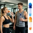 thumbnail image 1 of pstuiky Universal 2-In-1 Water Bottle Adapter Portable Straw Lid Reusable Bottle Converter Travel Accessory Plastic Blue Orange Multi-Function Drink Top Adult Outdoor Hiking Sport, 1 of 8