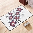 thumbnail image 3 of ZICANCN Area Rugs Doormat , Flowers Orange Purple Facecloth Non-Slip Floor Mat Rug for Living Room Kitchen Sink Area Indoor Outdoor Entrance 36"x24", 3 of 9